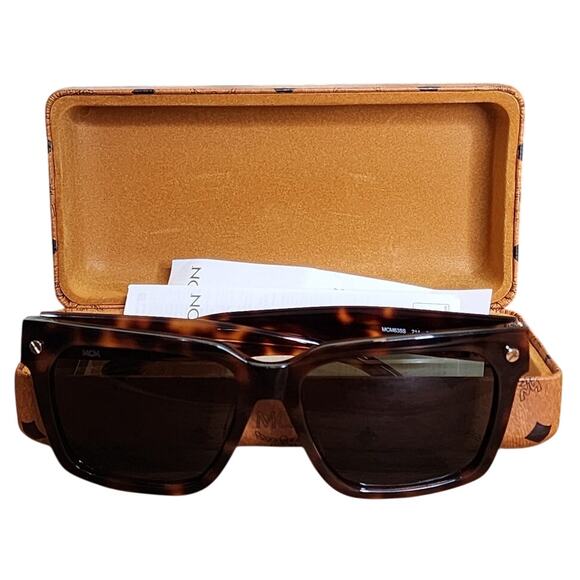 MCM Rectangle Sunglasses, Havana (Tortoise-shell), NIB main image 7